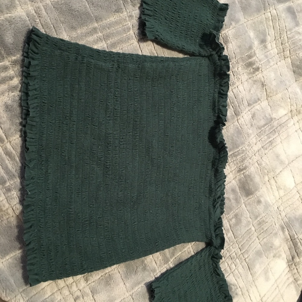 green crop top, worn twice